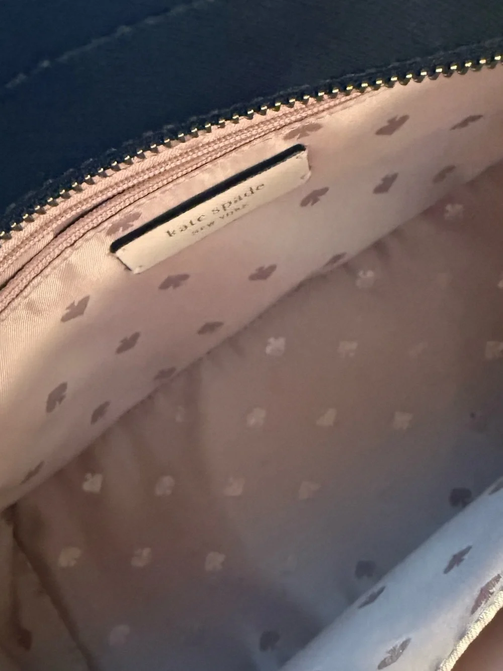 kate spade Madison Two-Tone Leather Satchel in White, Black and Tan